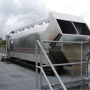 épaississeur à tambour / pour traitement de boues / pour installation de traitement des eaux usées