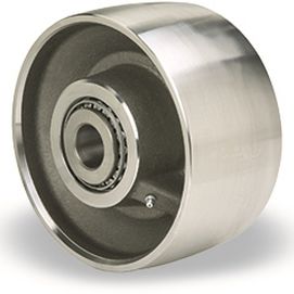 roue monobloc / en acier / pour charges lourdes / à boudin