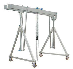 portique sur roulettes / en aluminium / bipoutre / pour atelier