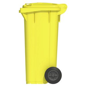 conteneur à déchets en HDPE / pour déchets industriels / avec couvercle / à 2 roues