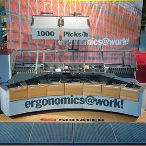 poste de travail ergonomique / de préparation de commandes