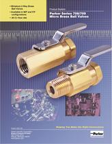 Parker Series 708 - 709 Micro Brass Ball Valves