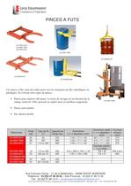 Pinces � f�t pour chariot �l�vateur et palan