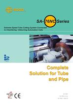 Taiwan SOCO - Extreme Speed Tube Cutting Machines connected to Chamfering / Deburring Automation Cells