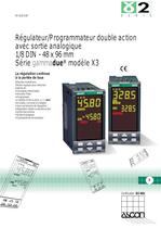 R�gulateur/Programmateur double action avec sortie analogique 1/8 DIN - 48 x 96 mm