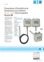 Transmetteur d'Humidit� et de Temp�rature avec �l�ment Humi-Chip interchangeable - Mod�le H1