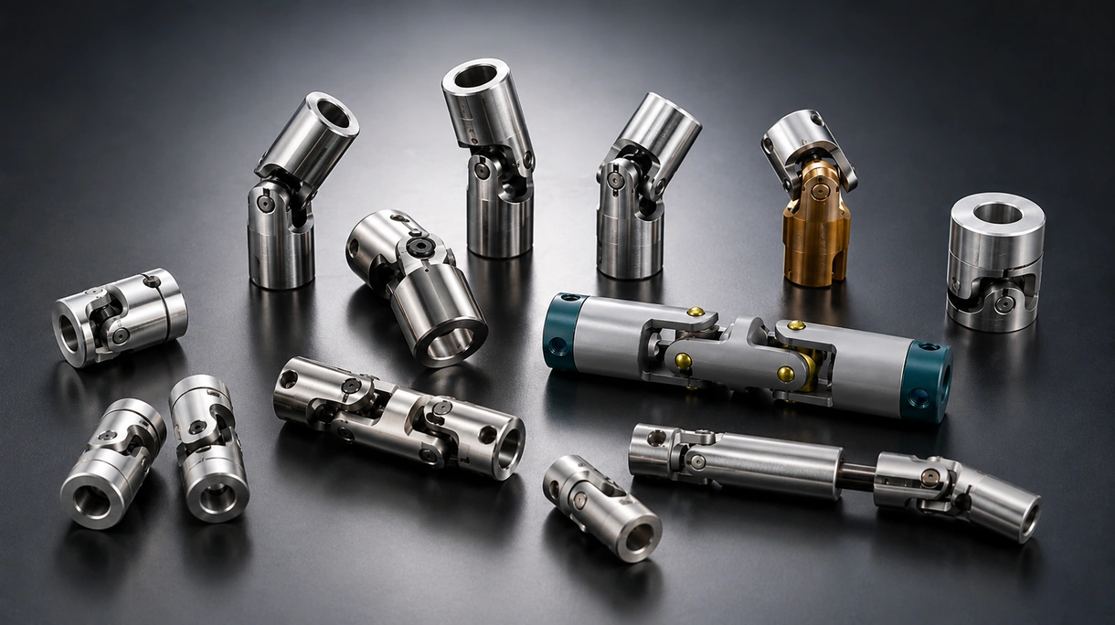 Ensemble de joint de cardan industriel reliant un moteur électrique à couple élevé à un arbre de transmission dans une unité de production.