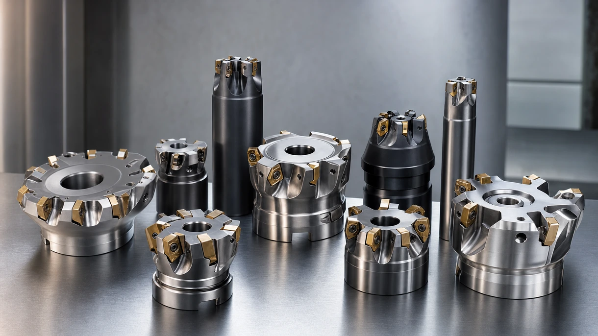 Opérateur CNC professionnel utilisant une fraise à surfacer à plaquettes indexables de grande capacité pour l'enlèvement de matière lourde sur une grande plaque d'acier industrielle.