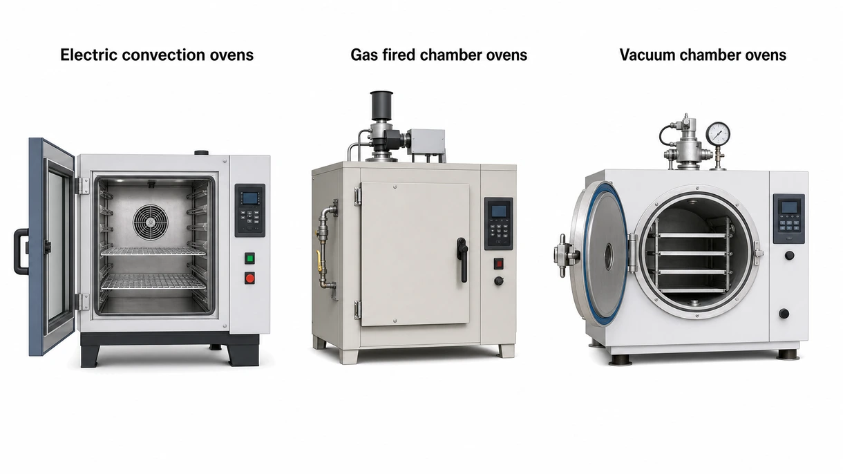 Gros plan sur un régulateur PID numérique et un joint de porte robuste sur un four à chambre industriel à convection de qualité professionnelle.