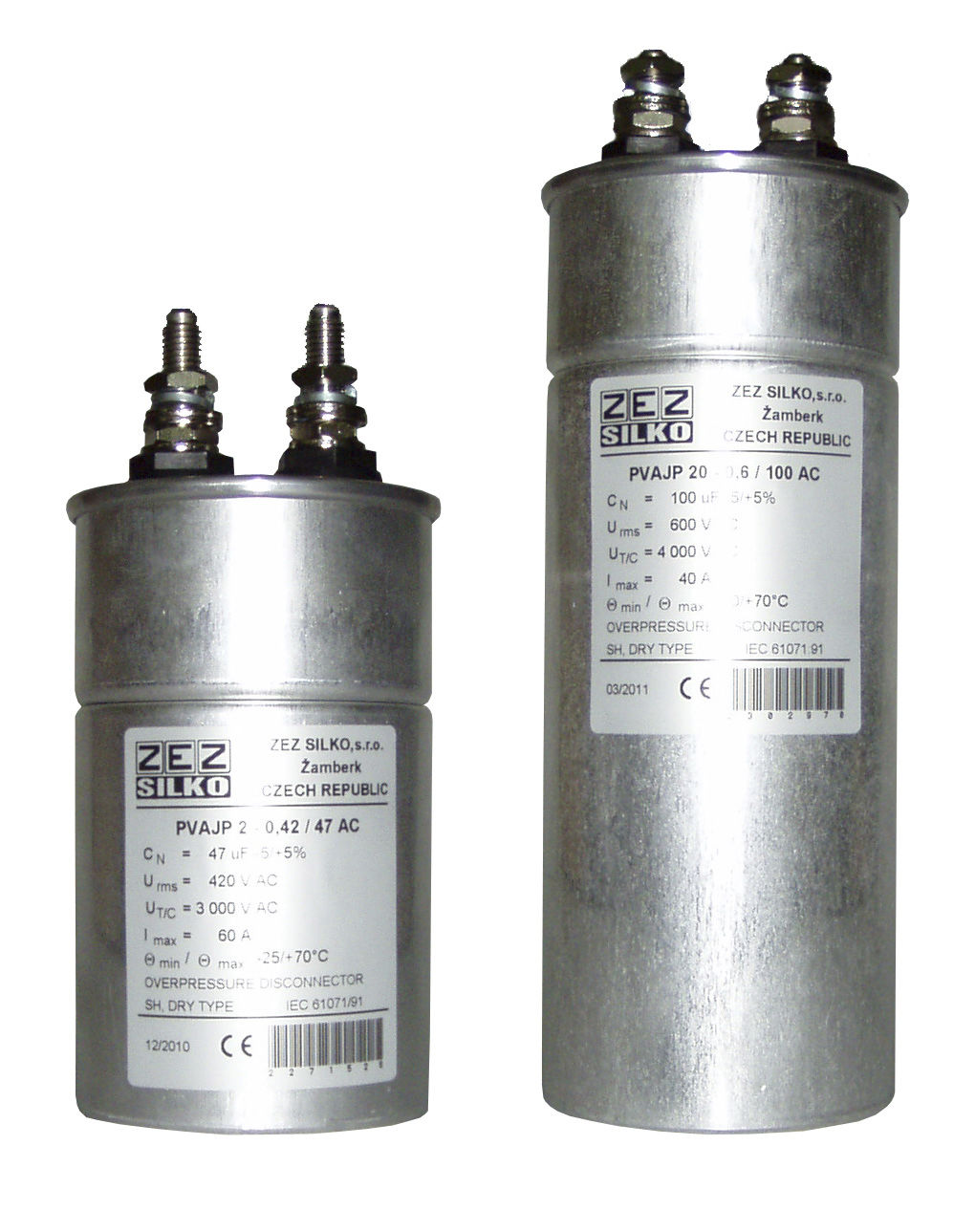 Condensateur à film - ZEZ SILKO - cylindrique / AC / de filtrage