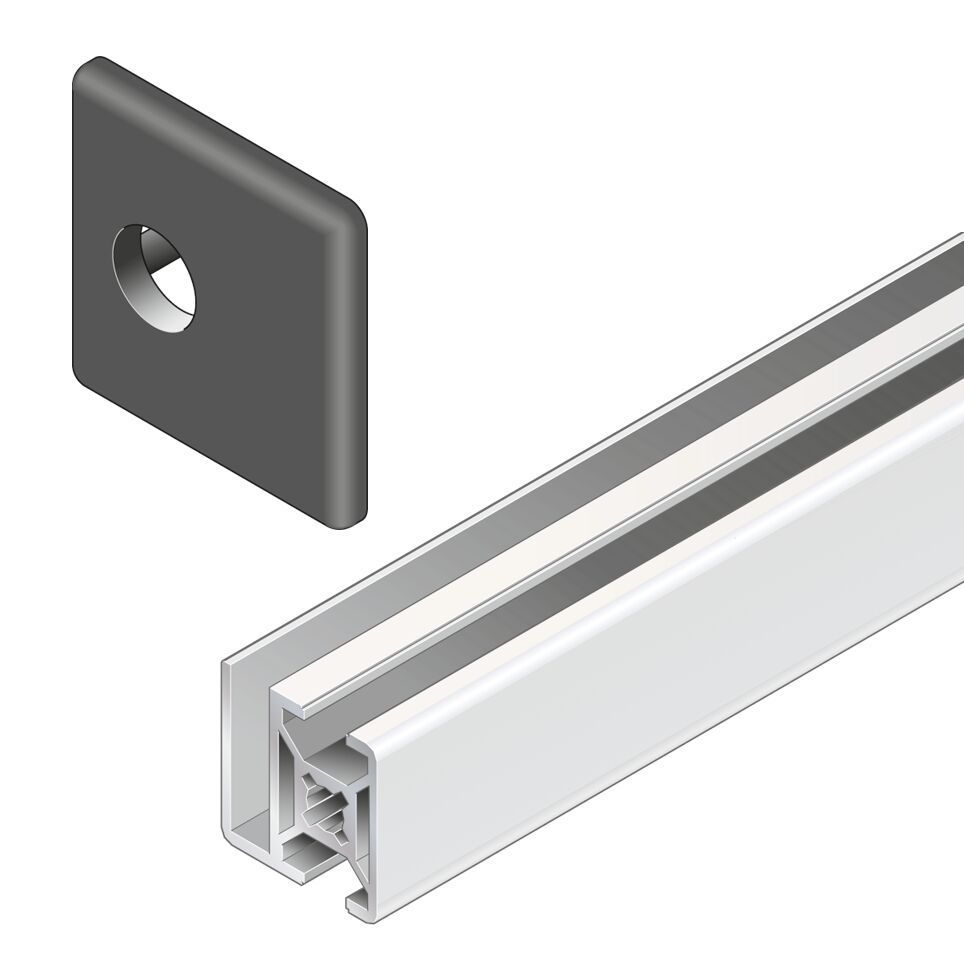Profilé Aluminium 40x20 Mm Type I, Rainure 5 2N Fermée - Longueur 2000 Mm, Anodisé Naturel - Pour Montage Système Et Bricolage
