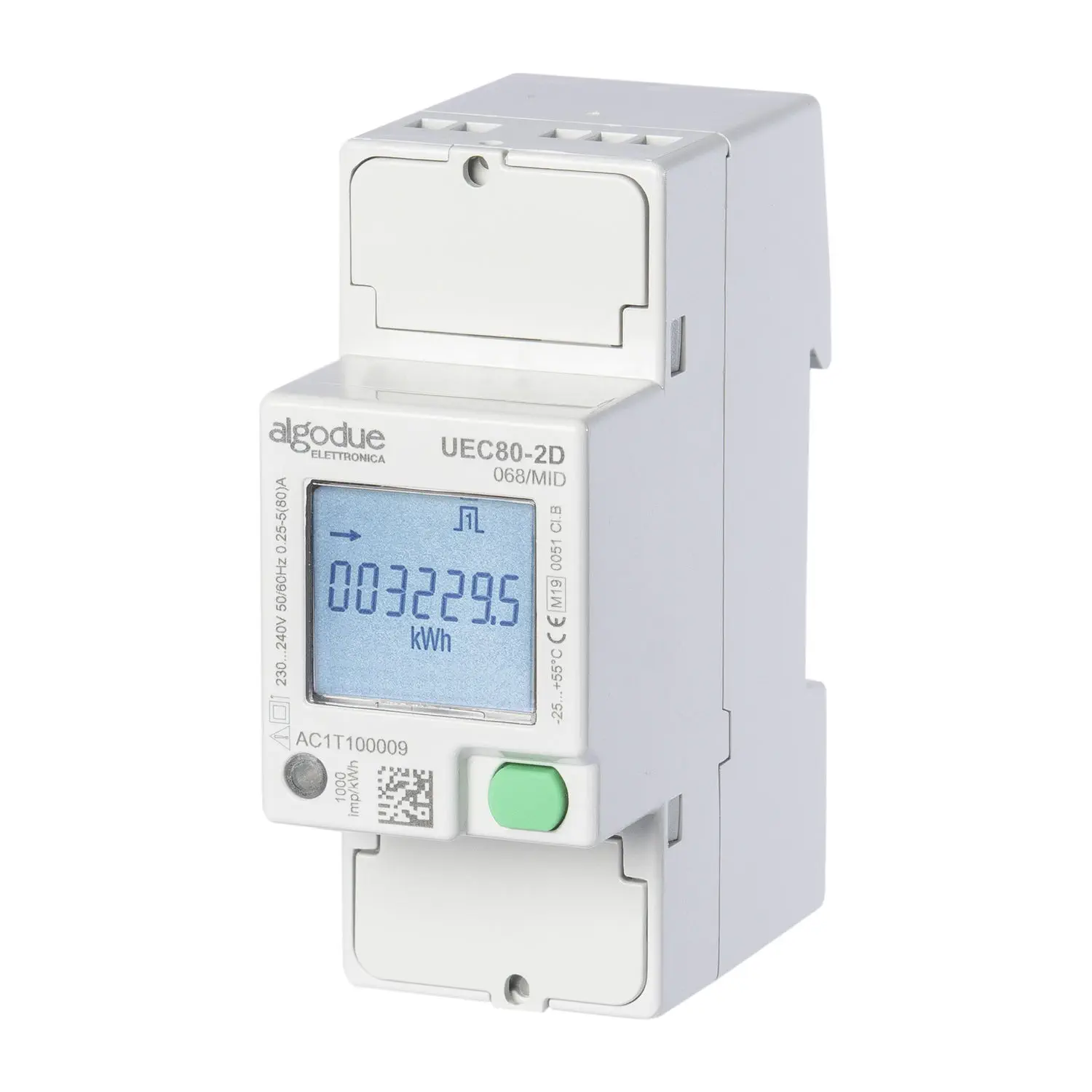 80 Eatbuy 220V 5 A numérique monophasé 2 Fils 2P DIN-Rail Compteur électrique Outil de Compteur KWh électronique