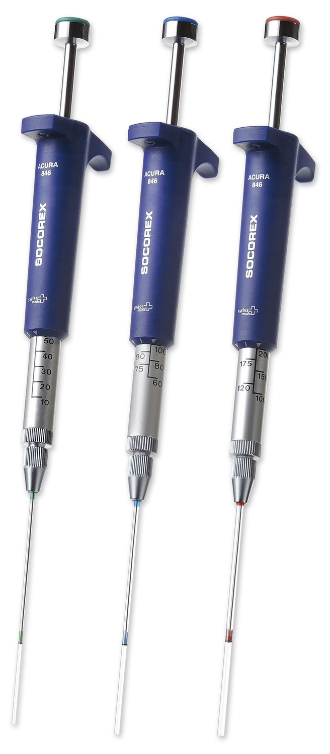 Pipette monocanal Acura® 846 Socorex Isba S.A. en verre / à