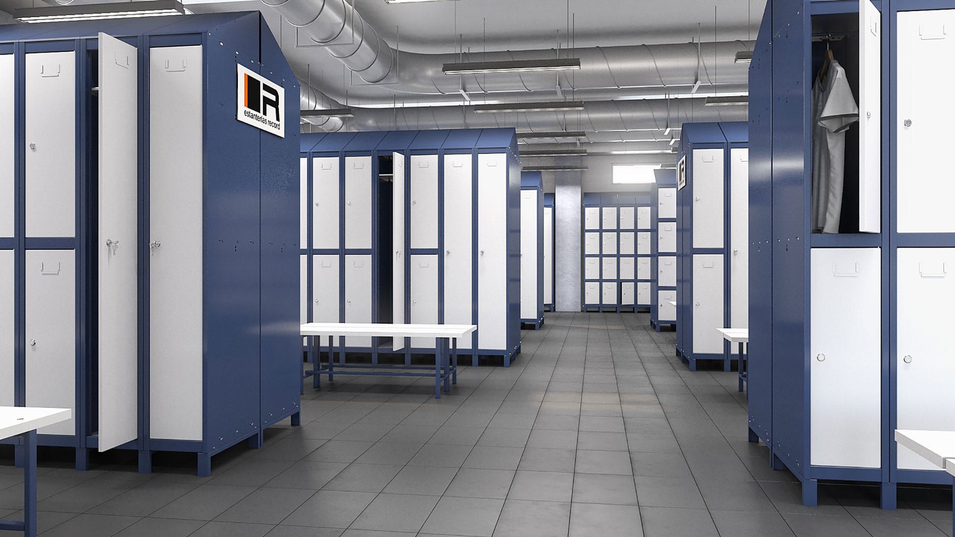 Armoire vestiaire démontable Estanterias Record S.L pour vêtements