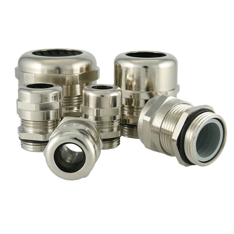 Presse-étoupe étanche IP68 M80 En Laiton Nickelé - Diamètre De Câble 55-62 Mm, Avec Joints
