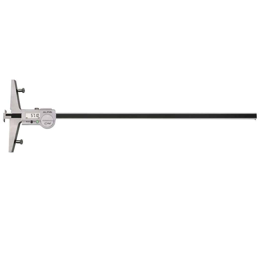 Jauge de Profondeur Numérique, Résolution de 0,01mm, Outil de Mesure de la Hauteur et de la Profondeur du Travail du Bois avec Accessoires Professionnels à Base Magnétique