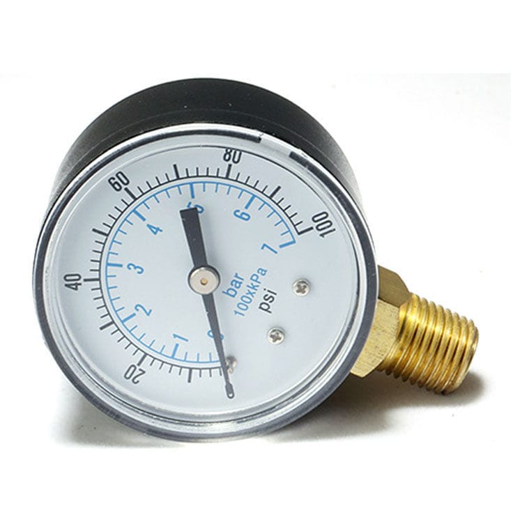 Mini Manomètre à Cadran 0 à 30 Psi 0 à 2 Bar, Boîtier En Métal