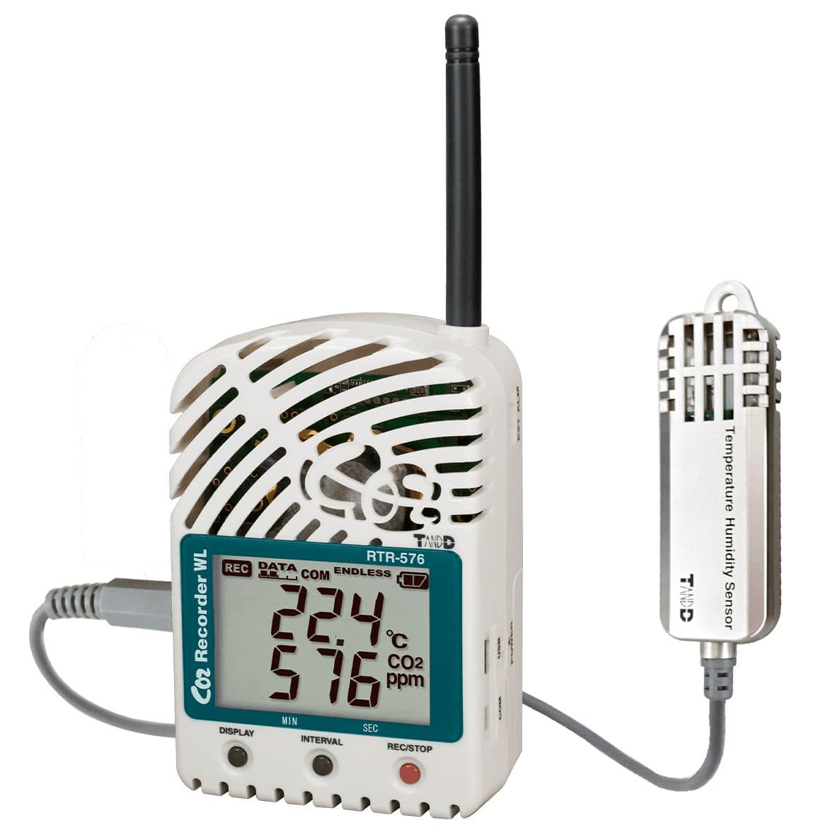 Data logger CO2 RTR576 T&D Corporation de température et d