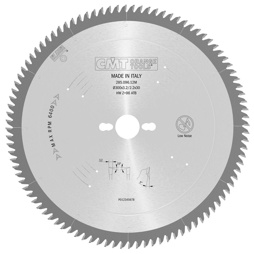 Lame de scie circulaire 285 FF series CMT Orange Tool en acier pour bois pour scie à