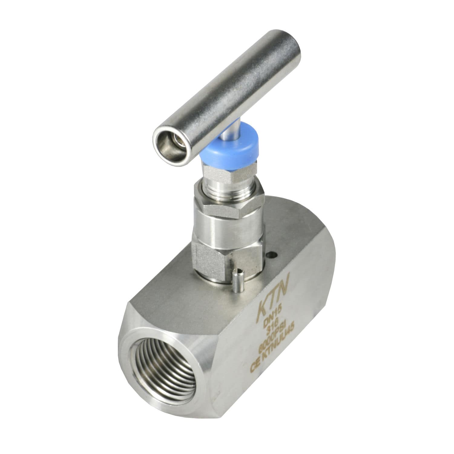 Vanne à Pointeau Haute Pression Acier Inoxydable - Vanne D'Arrêt Robuste 1/8, 1/4 Ou 3/8 Filetage Femelle BSPP