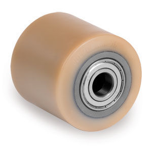 Roulette Pour Chariot élévateur En Polyuréthane Robuste - 75x70 Mm, Alésage 20 Mm, Charge 500 Kg