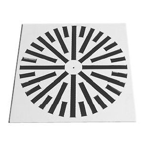 Vent Systems Diffuseur D'air Circulaire 10,2 Cm - Couvercle D Reglable En Plastique Blanc Pour Plafond Mur Salle De Bain Cuisine Bureau A Domicile Systeme Universel De Ventilation