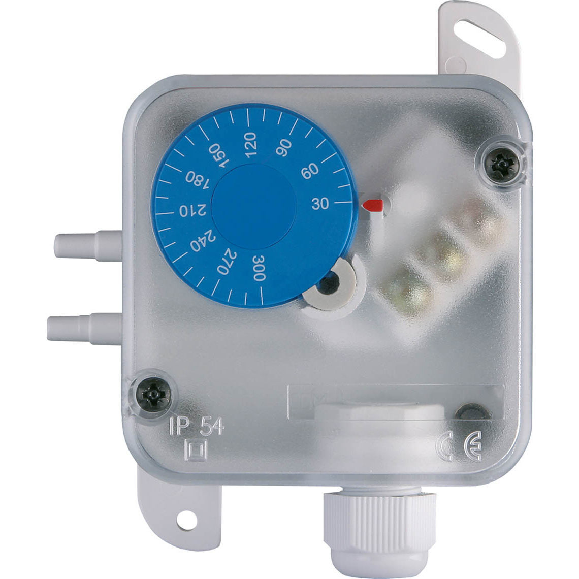 Pressostat Différentiel LF32-04 Pour Air Et Gaz - Plage 40-400 Pa, Différentiel 20 Pa - SPDT Cuivre, Filetage 8x5 Mm
