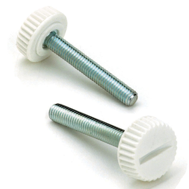 Moleté écrous - M3 Rond Boutons avec Collier 304 Inox Acier - 6 Pcs