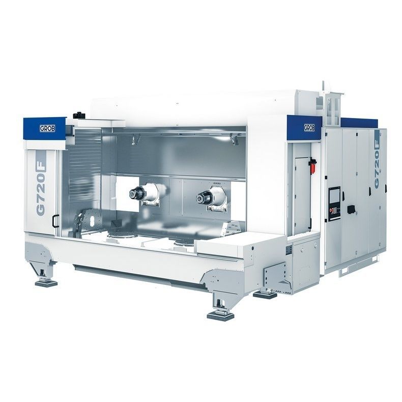 Centre d'usinage CNC 3 axes G720F GROBWERKE vertical / pour aluminium / à deux broches