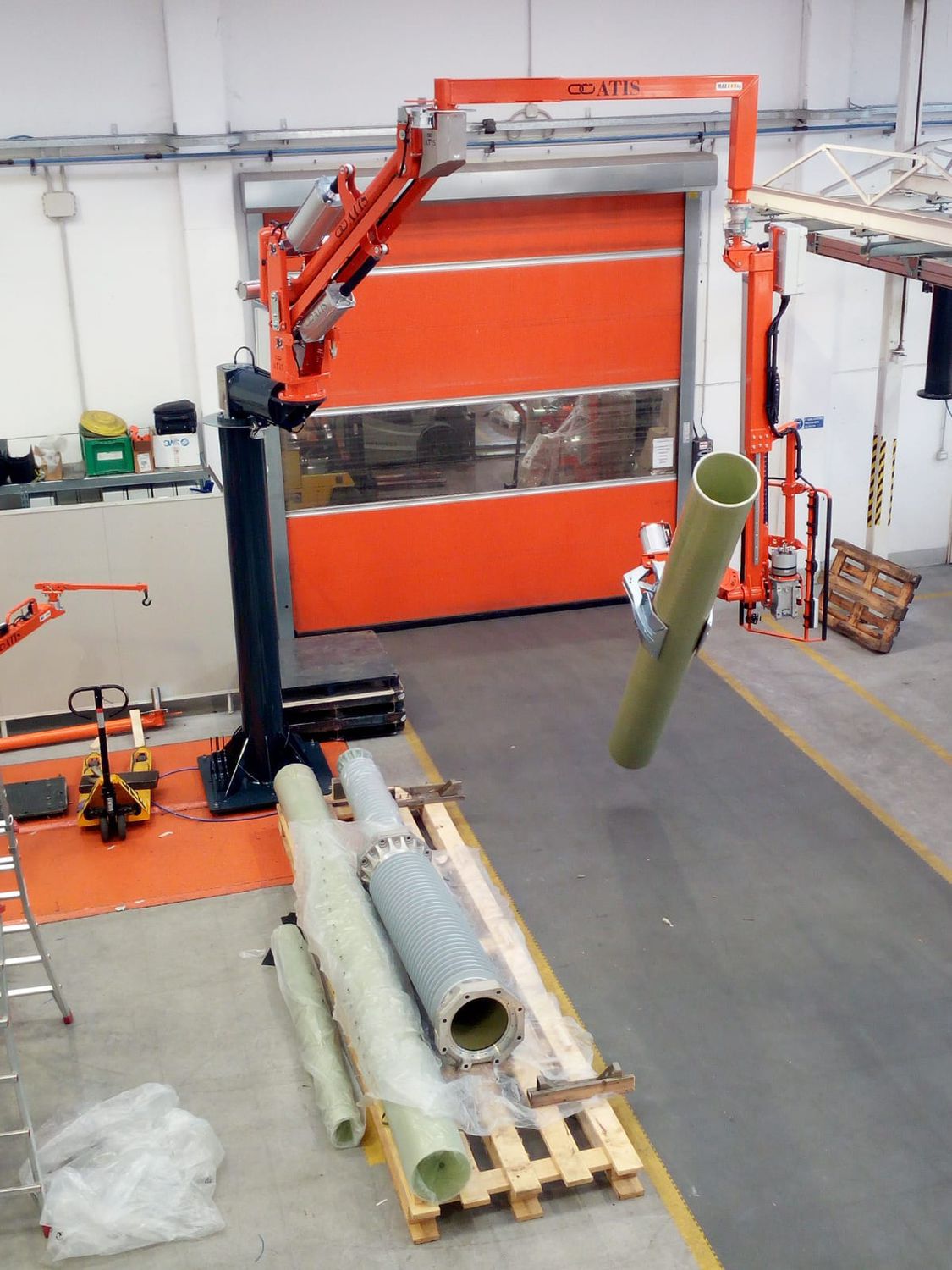 Bras manipulateur pneumatique / avec prise / avec système de serrage