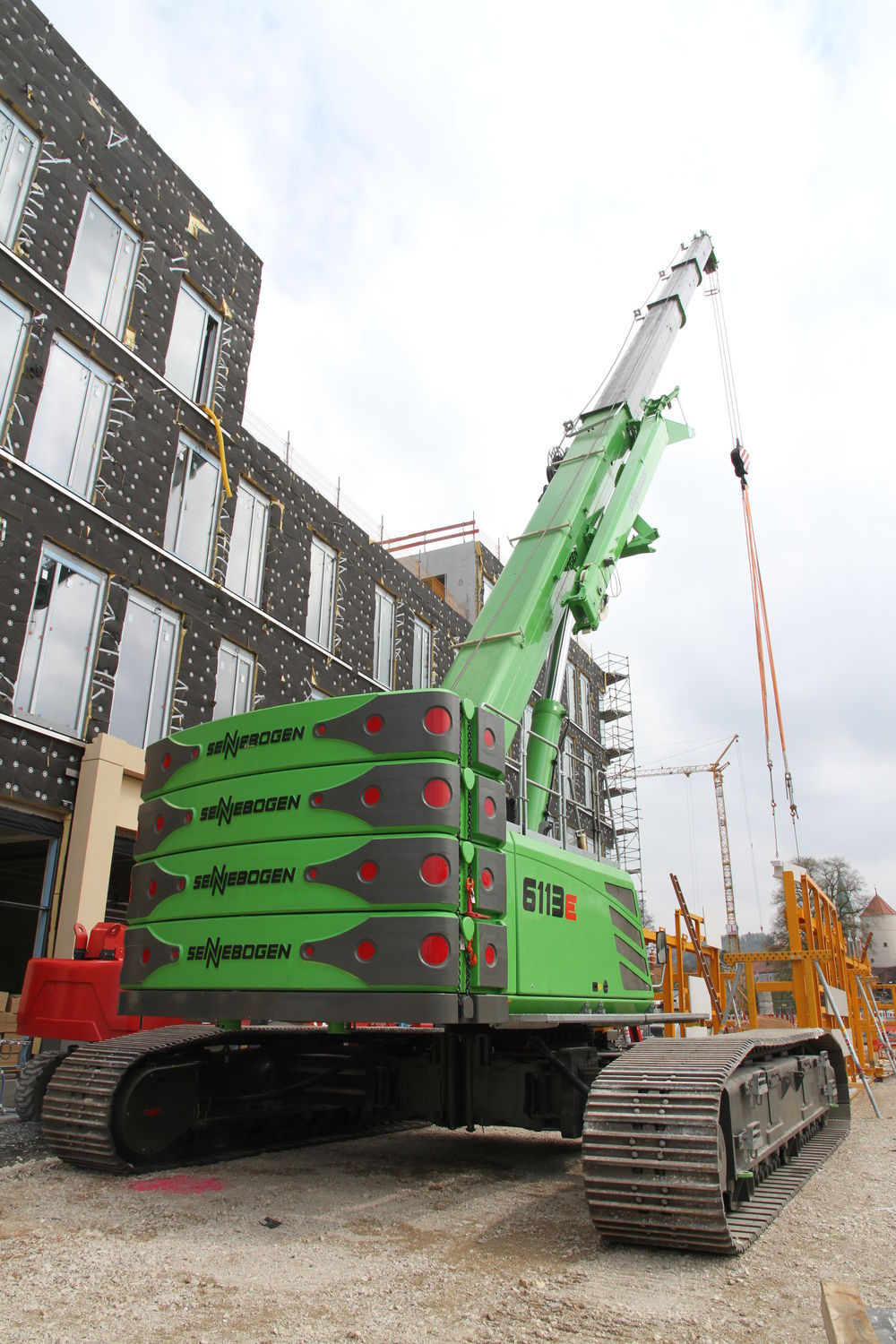 Grue à Chenilles Sennebogen 6113E - Échelle 1:50 - ROS 00225.8 - Neuf En Boîte - Métal