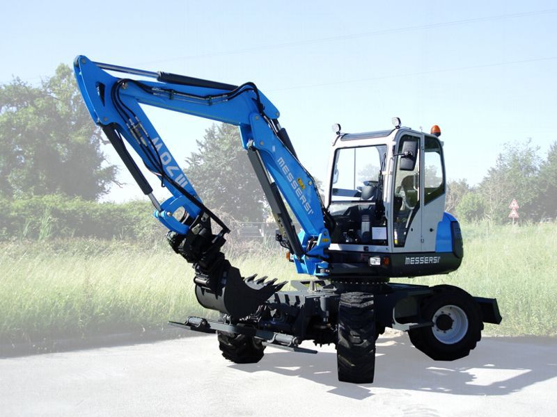 Pelleteuse mini M70W Messersì S.p.A. sur pneus / Tier 3 / pour chantier de construction