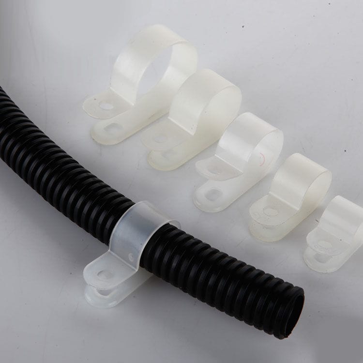 100 Attaches Chevilles Pour Câbles – Nylon Blanc, Fixation Fils Et Tuyaux (Colliers Serrage)