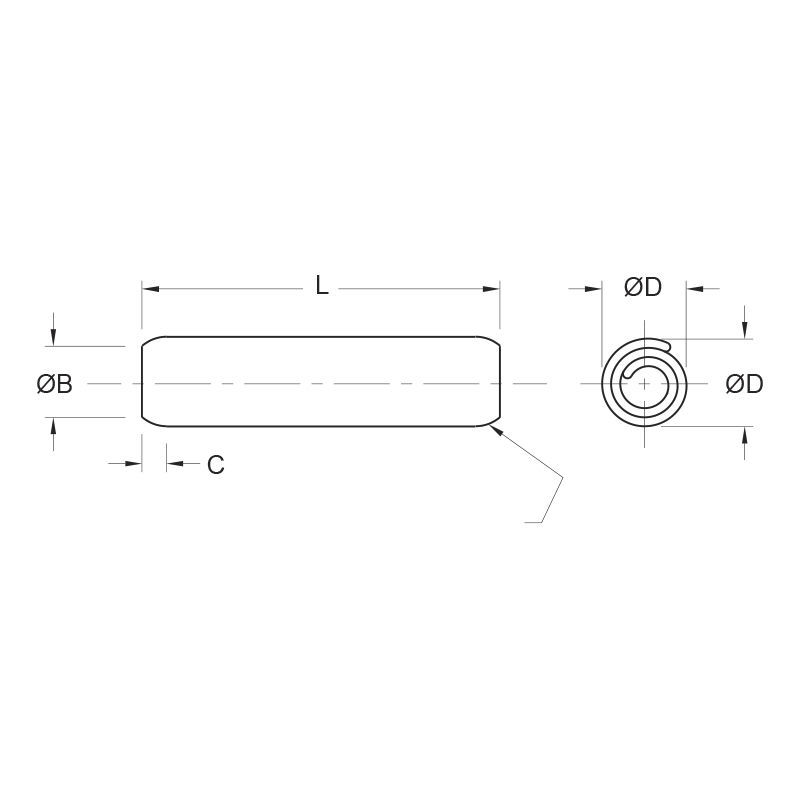 Goupilles élastiques Spiralées INOX - Lot De 10, Dimensions 2,5x16mm - Pour Assemblages Et Réparations