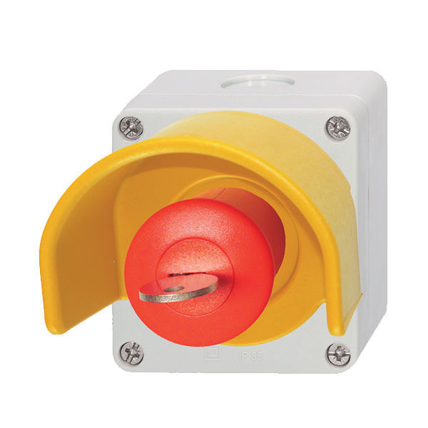 CEKGDB Bouton Poussoir Arrêt D'Urgence Avec Clé 660V Rouge - Double Bouton Marche/Arrêt