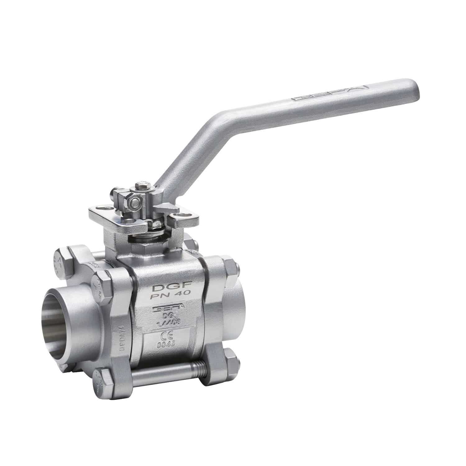 Vanne à Bille 3 Voies En Acier Inoxydable SUS304 - Robinet Orifice En T DN25 (1") Avec Poignée Levier