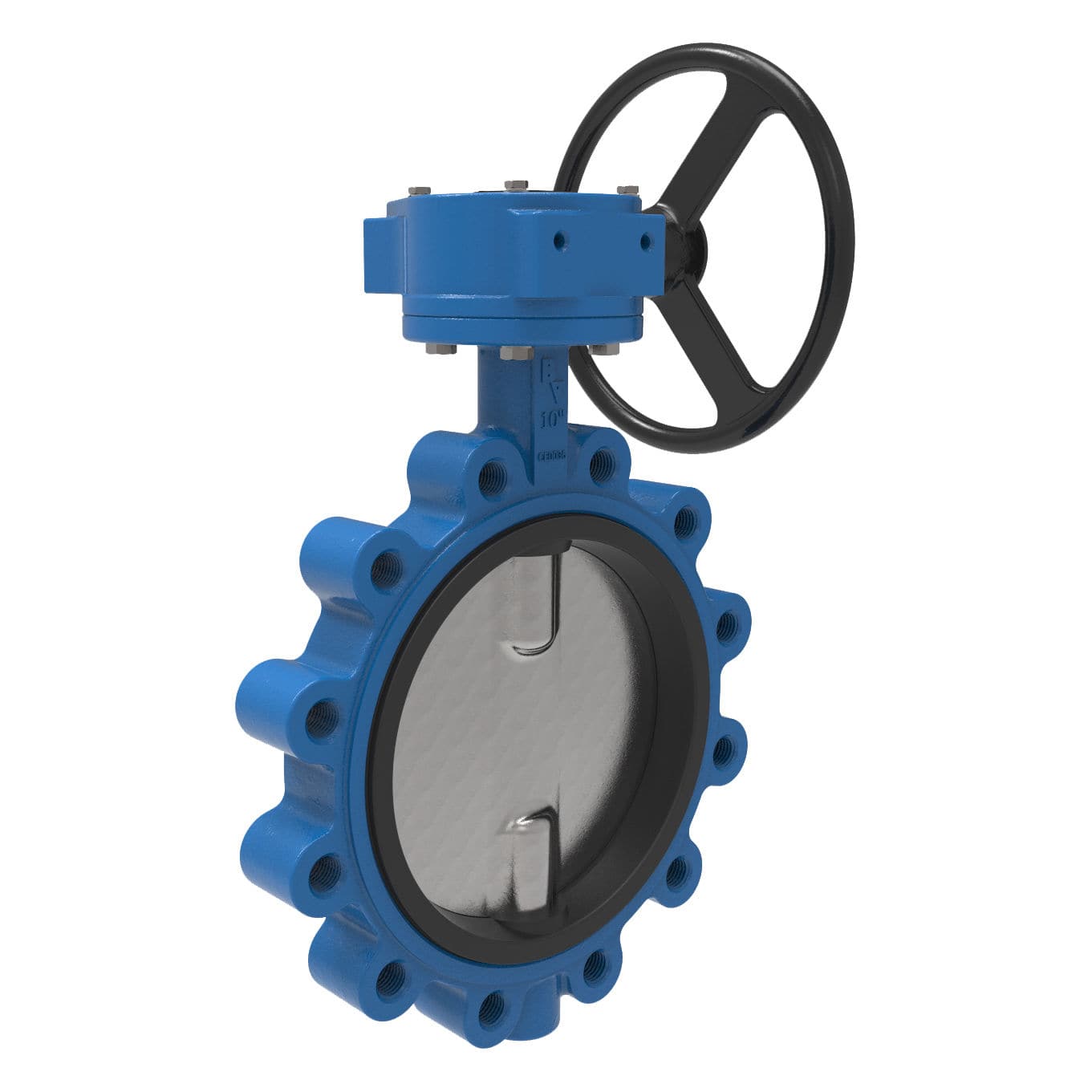 Vanne Papillon à Oreilles 3 Pouces - Corps Fonte, Disque Bronze, Siège Buna-N, 200 WOG, Manuelle