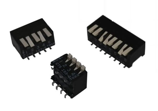 Lot De 50 Interrupteurs DIP à Bascule Coulissante - Pas 2,54 Mm, Positions 1,2,4,6,8, Pour Circuits électroniques