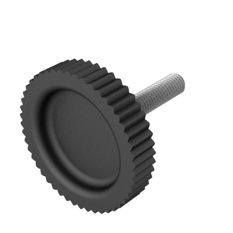 Bouton moleté - DT.464-SV - ELESA - rond / en PA
