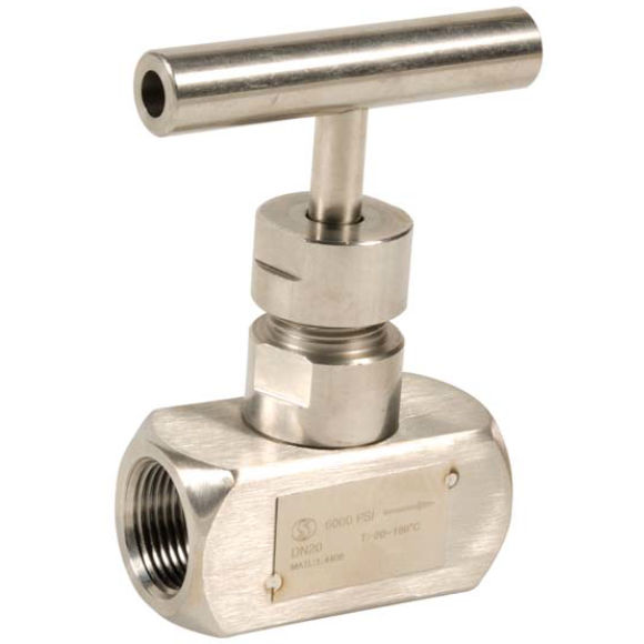 Vanne à Pointeau 1/4 BSP Acier Inox 316L - Haute Pression 6000 PSI Avec Garniture Scellée