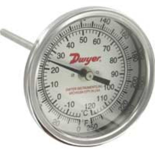 Thermomètre Bimétallique Pour Tuyauterie - Lot De 5, 0-120°C, 63mm, Pour Chauffage, Climatisation, Cuisson