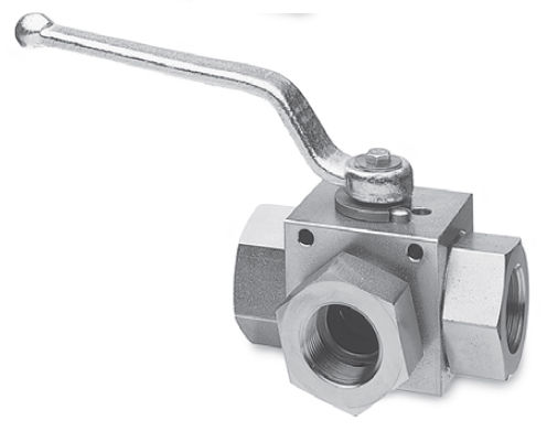 Vanne 3 Voies 1/2 NPT En Acier Carbone - Haute Pression (7000 PSI) - Pour Eau, Huile, Gaz, Acides Légers - Industries, Ateliers, Installations