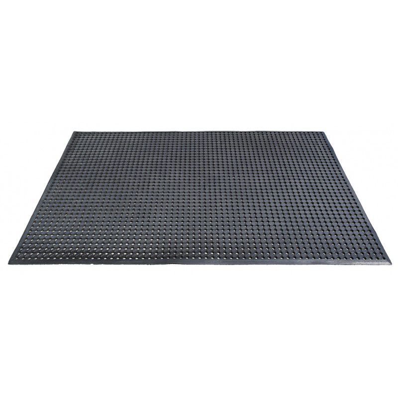 Tapis Caoutchouc à Picots 3 Mm Épaisseur - Antidérapant Robuste, Personnalisable 110 Cm X 135 Cm (et Sur Mesure), Idéal Garage, Remorque, Atelier