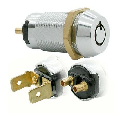 Interrupteur à Clé C&K A126 Avec 2 Clés - Neuf, Stock Ancien, 4A AC/DC - Pour Tableau électrique