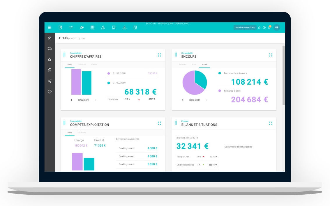 Logiciel de travail collaboratif Loop CEGID de sécurité de