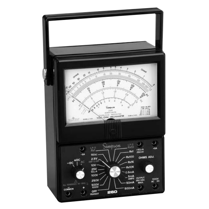 Multimètre analogique 2606XLM, 2606LPM series Simpson portable