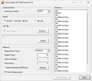logiciel de mesure