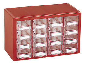 système modulaire de stockage avec tiroirs transparents
