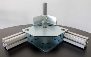fixation pour profilés en aluminium