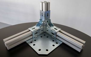 fixation pour profilés en aluminium